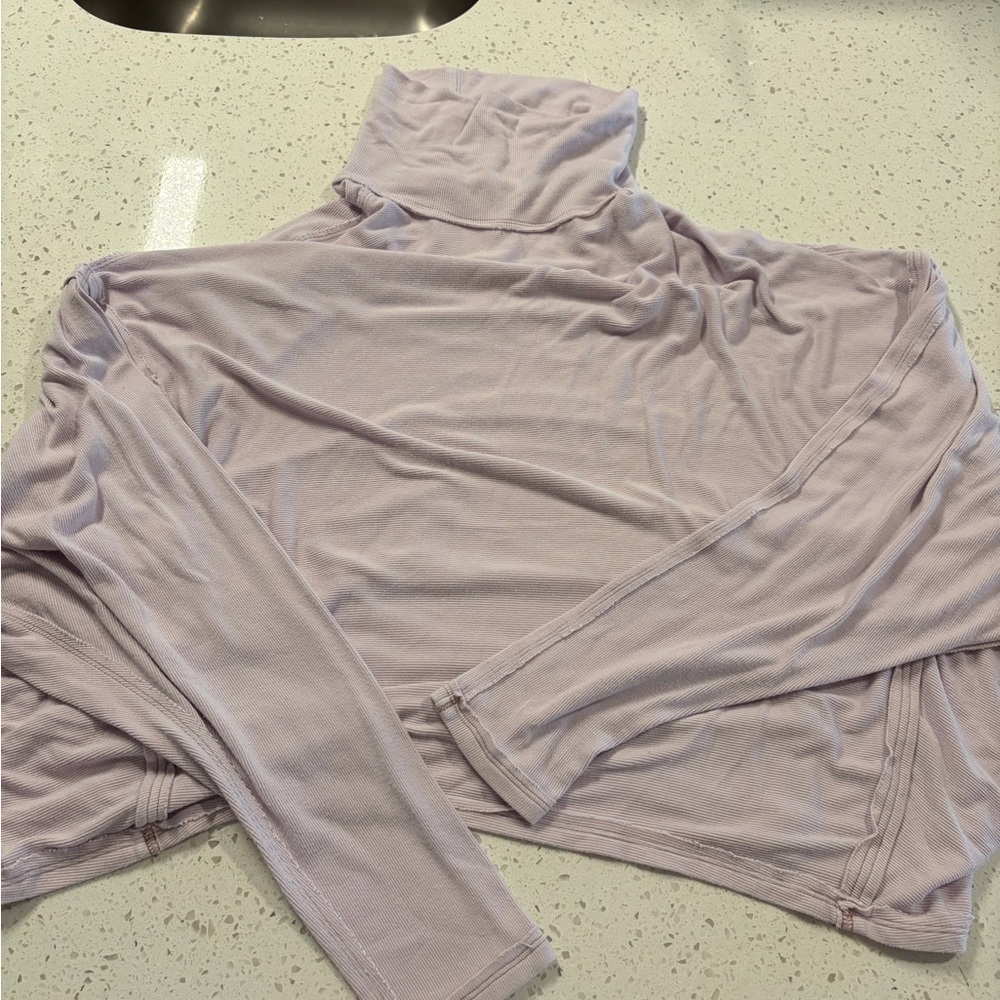 We The Free Lavender Turtleneck Long Sleeve Top